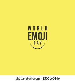 World Emoji Day Vector Template, Design For Card Banner or Print