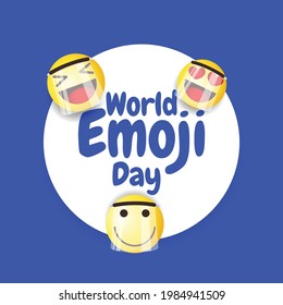 World Emoji Day Vector Template