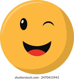 World Emoticon Day Icon. Vector Illustration in Cute Cartoon Style