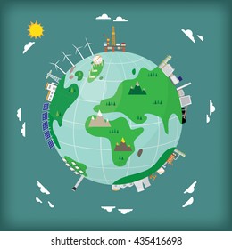 world energy between renewable and fossil energy