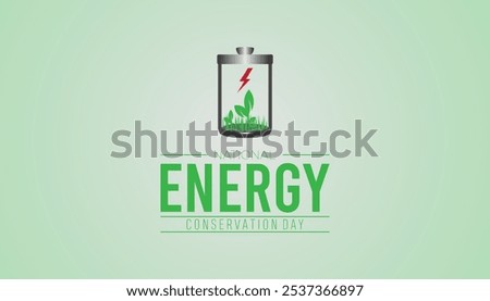 World energy conservation day is observed every year on December. Nature Awareness concept. background, placard, banner template Vector illustration design.