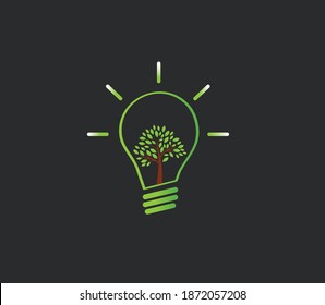 World Energy Conservation day. vector illustrations. World tree day. Save energy save earth concept.