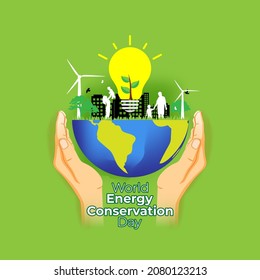 world energy conservation day- vector illustration  - Shutterstock ID 2080123213