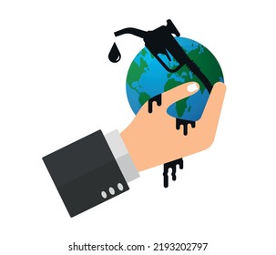 world energy crisis. oil prices. editable vector.
