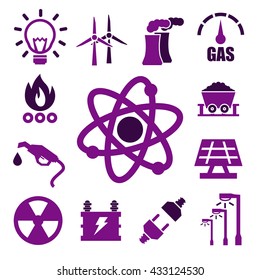 world energy icon set