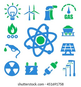 world energy icon set