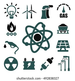 world energy icon set