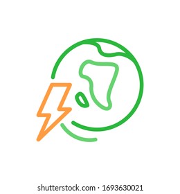 Diseño de icono vectorial de la plantilla de logotipo de energía mundial