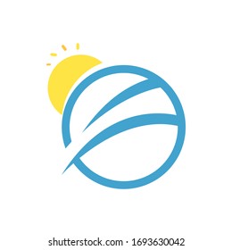 Diseño de icono vectorial de la plantilla de logotipo de energía mundial