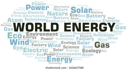 World Energy word cloud. Wordcloud made with text only.