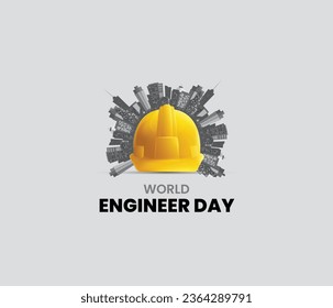 world engineer day. Construction safety creative concept. 