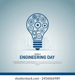 In: World Engineer Day. World Engineer Day Creative Concept Banner, Poster, Social Media Post, Hintergrund, Grußkarte, Festoon Design etc.