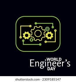 World Engineer's day concept. banner or poster design. illustration vector
