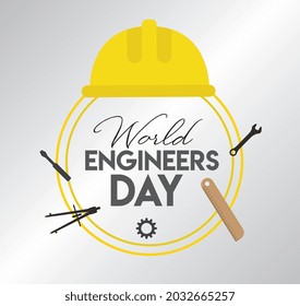 World Engineers Day.  Illustration In Vector File