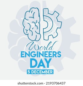 día mundial de los ingenieros. ilustración en archivo vectorial	