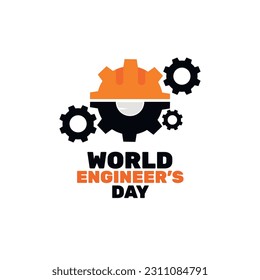 World Engineer's day Vector Logo design illustration Template