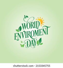 World Enviroment Day Banner, Sticker