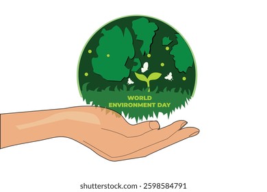 World Environment Concept Given Green World For Next Generation