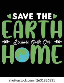 World Environment Day 2025 T-Shirt Design – Eco-Friendly Earth Illustration for Nature and Climate Awareness.