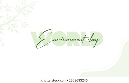 World Environment Day, 5 June vector designs with Typography 