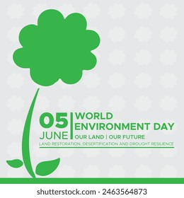 World Environment Day. 5 June.
, Generation Restoration, land restoration, desertification and drought resilience, Our land. Our future, WORLD ENVIRONMENT DAY JUNE 05 2024