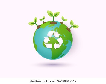 World Environment Day. 5TH JUNE. 3D Web Vector Illustrations.