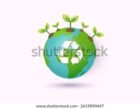 World Environment Day. 5TH JUNE. 3D Web Vector Illustrations.