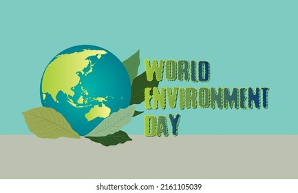 World Environment Day, abstract background with world