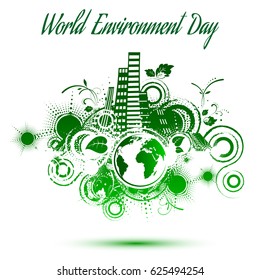 World environment day, abstract background, vector illustration
