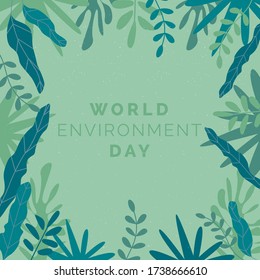 World environment day, abstract leaf natural background, nature background vector design
