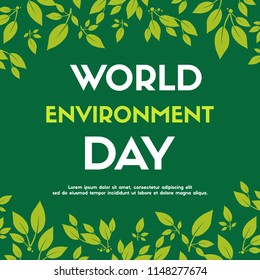 World environment day background color green