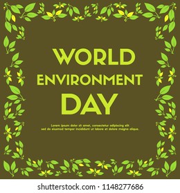 World environment day background color brown
