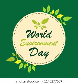 World environment day background color green
