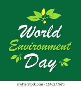 World environment day background color green