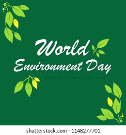 World environment day background color green