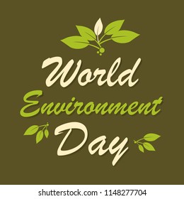 World environment day background color brown