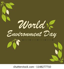 World environment day background color brown