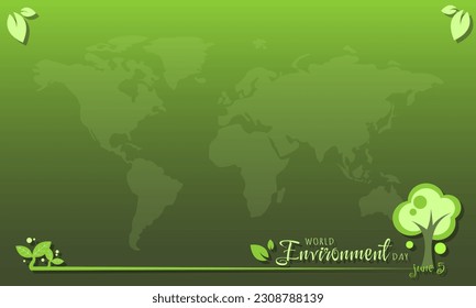 World Environment Day background with copy space area