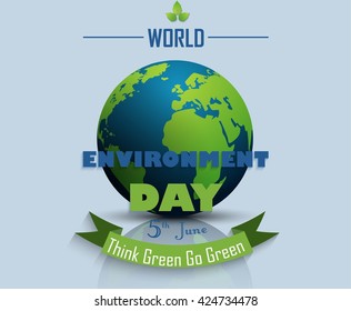 World environment day background with globe.Vector