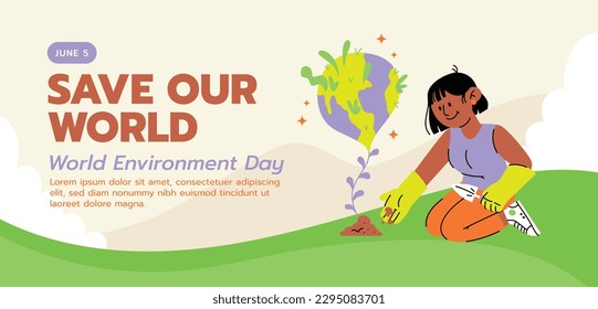 world environment day background. Happy Environment day. 05 June. June 5. World environment and earth day concept. banner, poster, template. save planet concept. world environment day celebration.