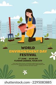 world environment day background. Happy Environment day. 05 June. June 5. World environment and earth day concept. banner, poster, template. save planet concept. world environment day celebration.