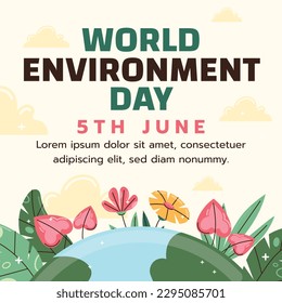 world environment day background. Happy Environment day. 5 June. June 5. World environment and earth day concept. banner, poster, template. world environment day celebration. save planet earth concept