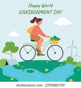 antecedentes del día mundial del medio ambiente. Feliz Día del Medio Ambiente. 5 de junio. 5 de junio. El concepto del medio ambiente mundial y el día de la tierra. banner, afiche, plantilla. celebración del Día Mundial del Medio Ambiente. salvar el concepto de planeta tierra