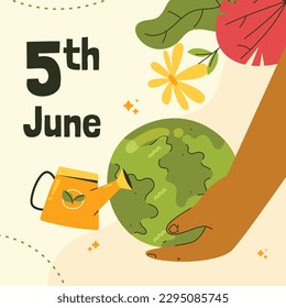 world environment day background. Happy Environment day. 5 June. June 5. World environment and earth day concept. banner, poster, template. world environment day celebration. save planet earth concept