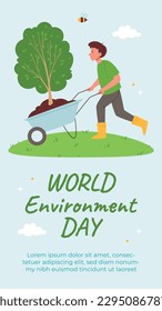 world environment day background. Happy Environment day. 5 June. June 5. World environment and earth day concept. banner, poster, template. world environment day celebration. save planet earth concept