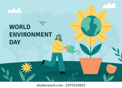 world environment day background. Happy Environment day. 5 June. June 5. World environment and earth day concept. banner, poster, template. world environment day celebration. save planet earth concept