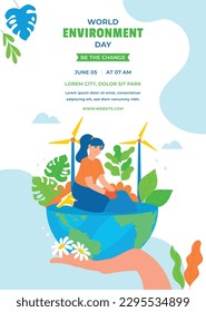 antecedentes del día mundial del medio ambiente. Feliz Día del Medio Ambiente. 5 de junio. 5 de junio. El concepto del medio ambiente mundial y el día de la tierra. banner, afiche, plantilla. celebración del Día Mundial del Medio Ambiente. salvar el concepto de planeta tierra