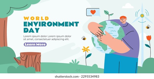 world environment day background. Happy Environment day. 5 June. June 5. World environment and earth day concept. banner, poster, template. world environment day celebration. save planet earth concept
