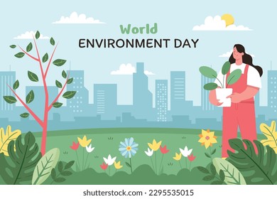 antecedentes del día mundial del medio ambiente. Feliz Día del Medio Ambiente. 5 de junio. 5 de junio. El concepto del medio ambiente mundial y el día de la tierra. banner, afiche, plantilla. celebración del Día Mundial del Medio Ambiente. salvar el concepto de planeta tierra