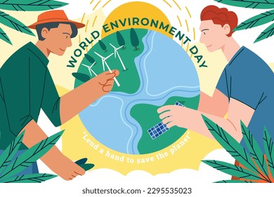antecedentes del día mundial del medio ambiente. Feliz Día del Medio Ambiente. 5 de junio. 5 de junio. El concepto del medio ambiente mundial y el día de la tierra. banner, afiche, plantilla. celebración del Día Mundial del Medio Ambiente. salvar el concepto de planeta tierra